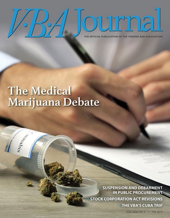 Fall 2019 VBA Journal cover VBA Journal Fall 2019 cover