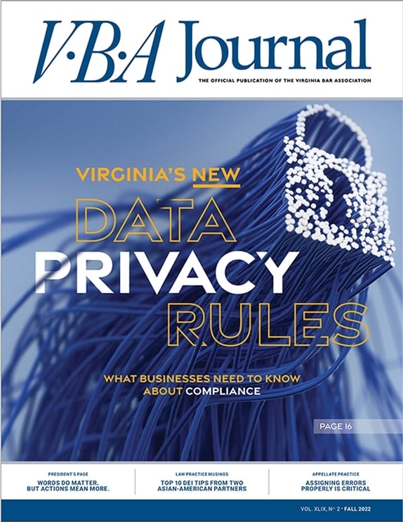 Fall 2022 VBA Journal cover VBA Journal Fall 2022 cover