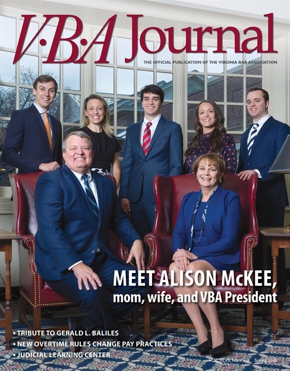 Spring 2020 VBA Journal cover VBA Journal Spring 2020 cover