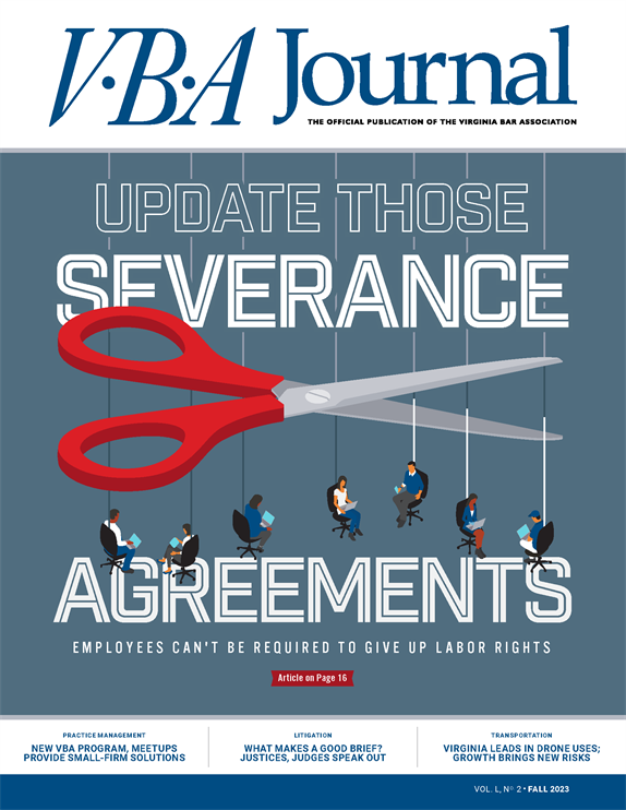 Fall 2023 VBA Journal cover VBA Journal Fall 2023 cover