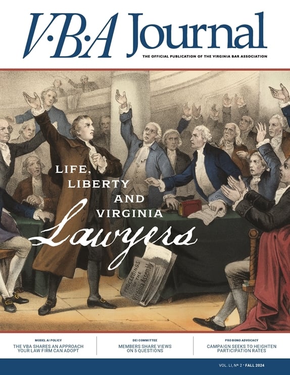 Fall 2024 VBA Journal cover VBA Journal Fall 2024 cover
