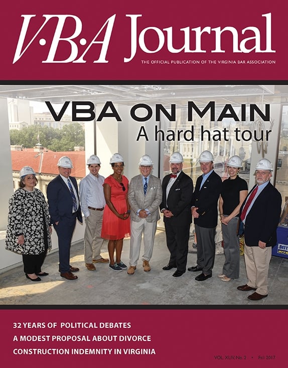 Fall 2017 VBA Journal VBA Journal Fall 2017